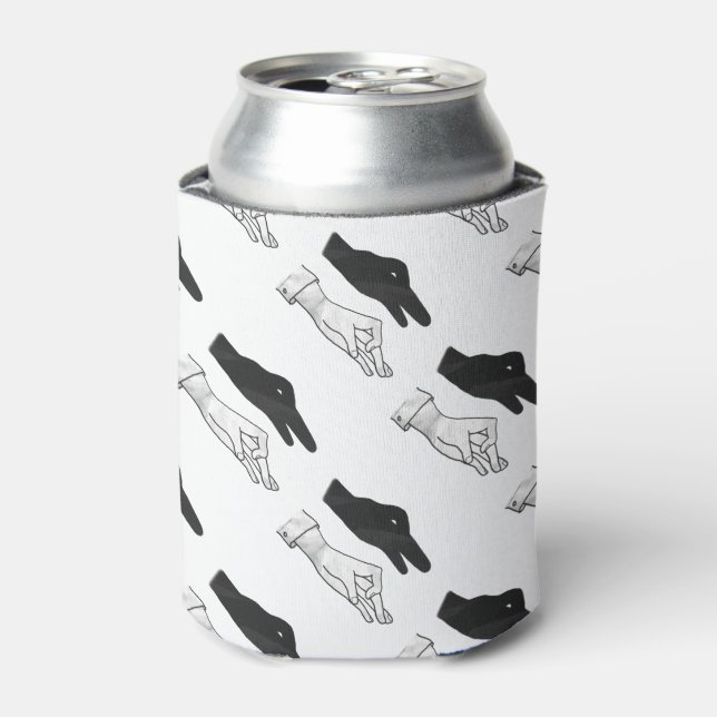 Hand Silhouette Duck Can Cooler (Can Front)