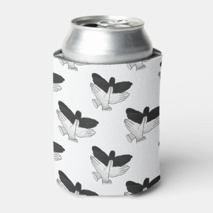 Hand Silhouette Eagle Can Cooler