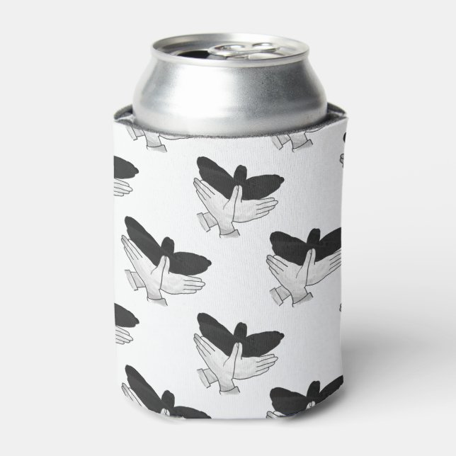 Hand Silhouette Eagle Can Cooler (Can Front)