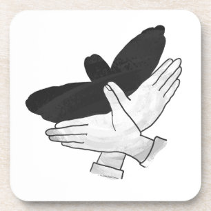 Hand Silhouette Eagle Coaster