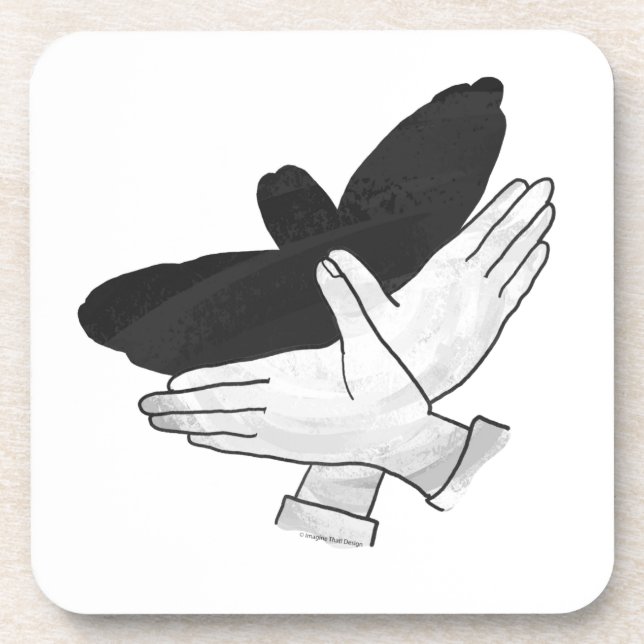 Hand Silhouette Eagle Coaster (Front)
