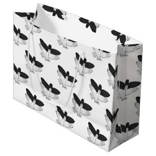 Hand Silhouette Eagle Large Gift Bag