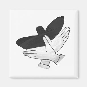 Hand Silhouette Eagle Magnet