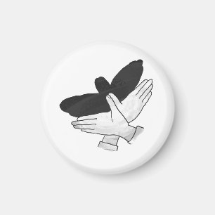 Hand Silhouette Eagle Magnet