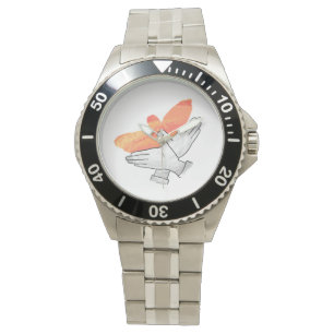 Hand Silhouette Eagle Orange Watch