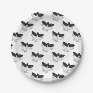 Hand Silhouette Eagle Paper Plate