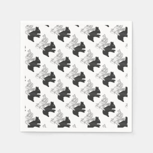 Hand Silhouette Rabbit Napkin