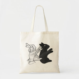 Hand Silhouette Rabbit Tote Bag