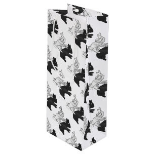 Hand Silhouette Rabbit Wine Gift Bag