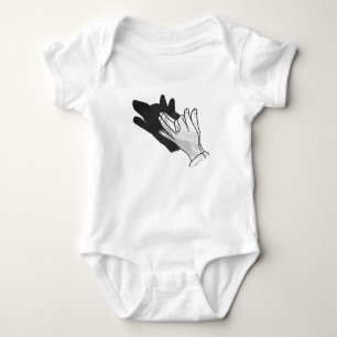Hand Silhouette Wolf Baby Bodysuit