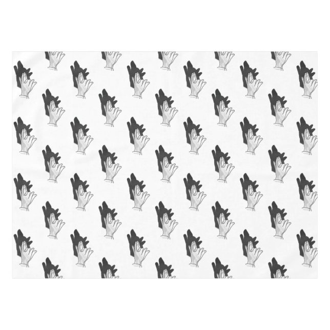 Hand Silhouette Wolf Tablecloth (Front (Horizontal))