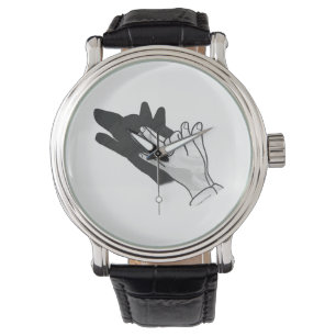 Hand Silhouette Wolf Watch