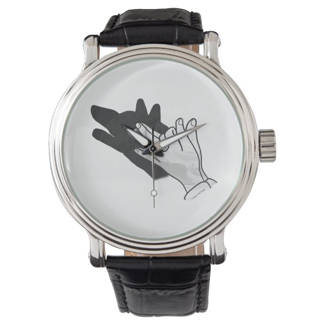 Hand Silhouette Wolf Watch (Front)
