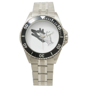 Hand Silhouette Wolf Watch