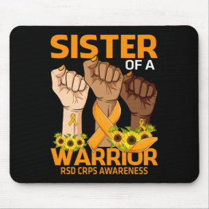 Hand Sister Of A Warrior RSD CRPS Awareness Sunflo Mouse Pad