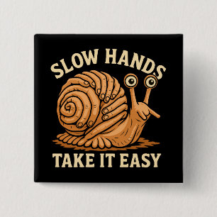 Hand Snail Art Handmade Snail Style 15 Cm Square Badge
