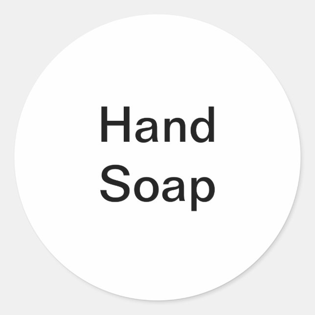 Hand Soap Labels/ Classic Round Sticker (Front)