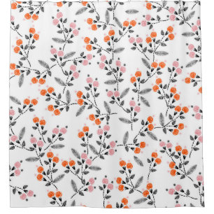 Hand stitch Embroidery Seamless pattern with liber Shower Curtain