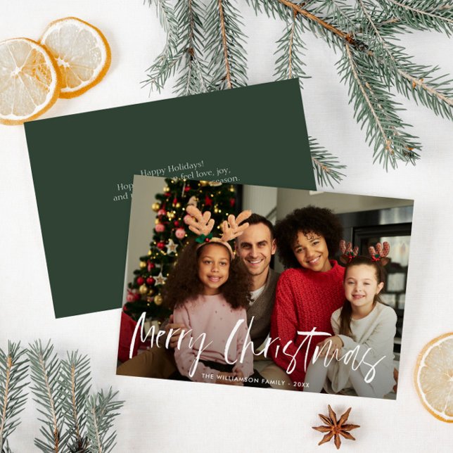 Hand styled white lettering christmas card (Creator Uploaded)