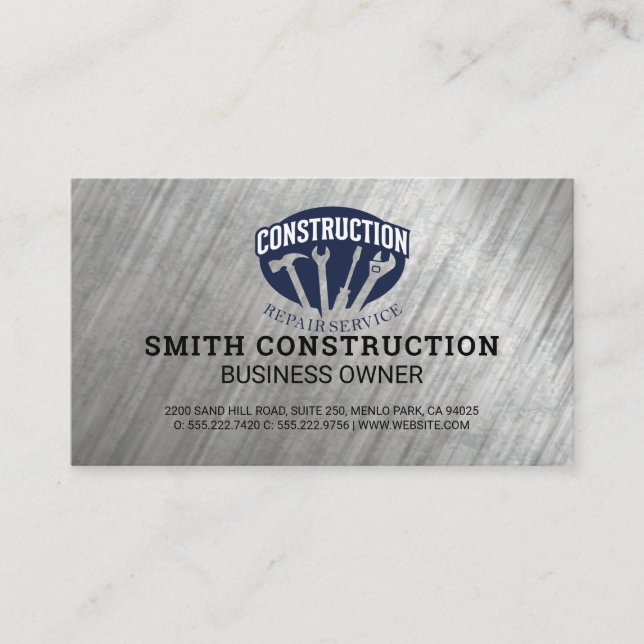 Hand Tools | Construction Worker | Builder Business Card (Front)