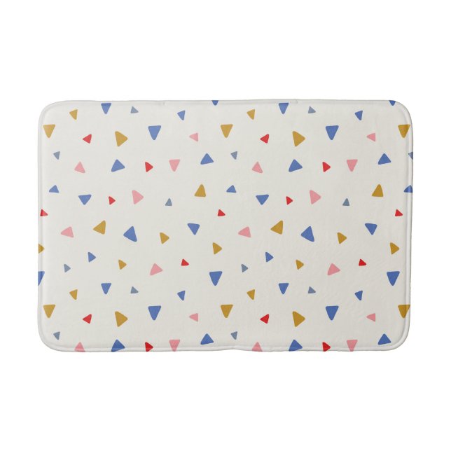 Hand Tossed Triangle Pattern Bath Mat (Front)