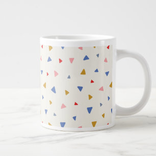 Hand Tossed Triangle Pattern Large Coffee Mug