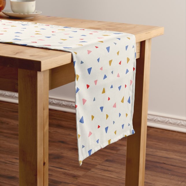 Hand Tossed Triangle Pattern Medium Table Runner (In Situ)