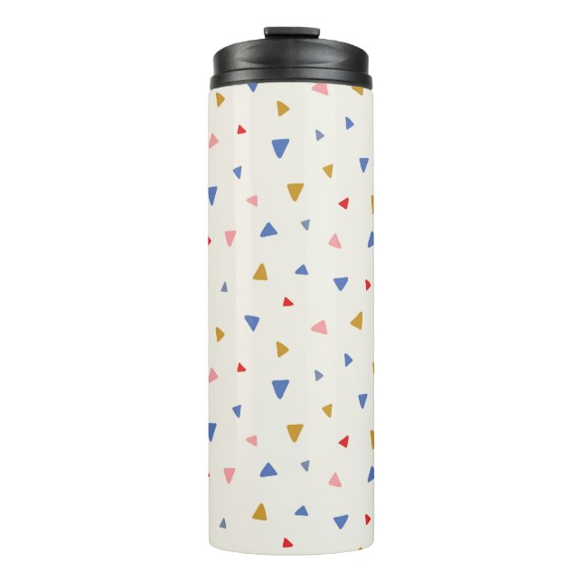Hand Tossed Triangle Pattern Thermal Tumbler (Front)