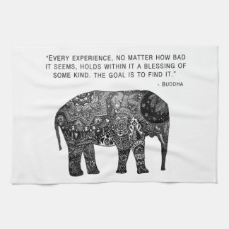 Hand Towel Buddha Henna Elephant Wisdom