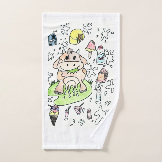 Hand towel, child drawing. towel (Hand Towel)