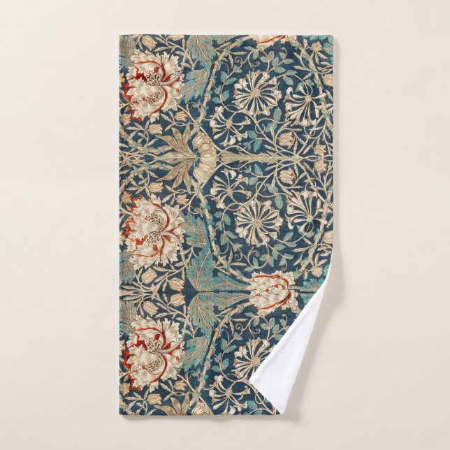 HAND TOWEL : WILLIAM MORRIS : HONEYSUCKLE (Hand Towel)