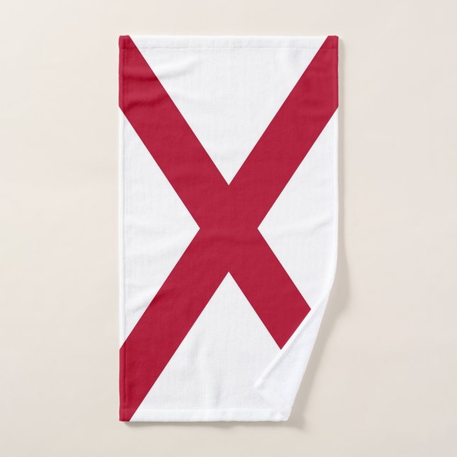 Hand Towel with Flag of Alabama State, USA (Hand Towel)