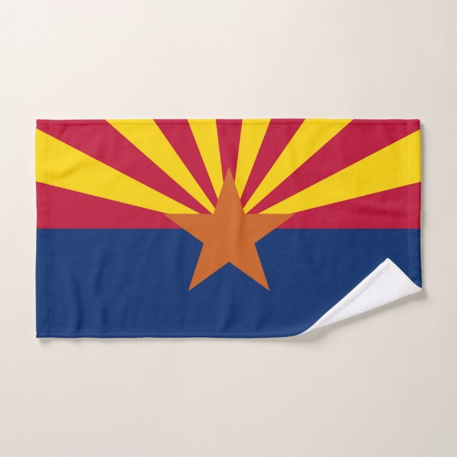 Hand Towel with Flag of Arizona State, USA (Hand Towel)