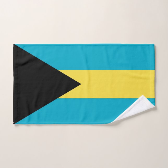 Hand Towel with Flag of Bahamas (Hand Towel)