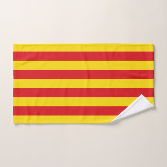 Hand Towel with Flag of Catalonia (Hand Towel)