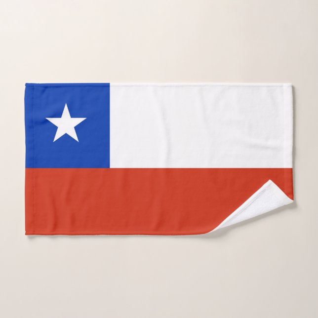 Hand Towel with Flag of Chile (Hand Towel)