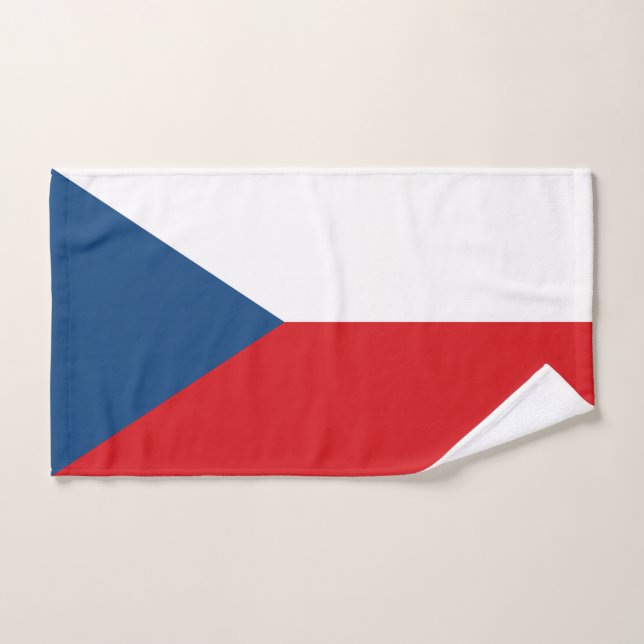 Hand Towel with Flag of Czechia (Hand Towel)