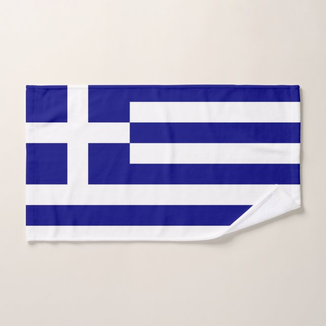 Hand Towel with Flag of Greece (Hand Towel)