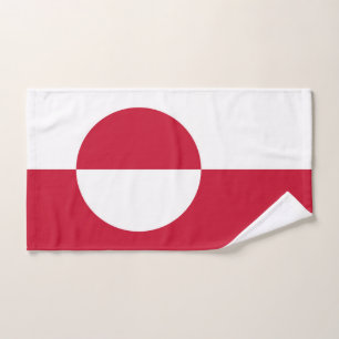 Hand Towel with Flag of Greenland