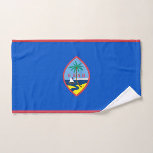 Hand Towel with Flag of Guam, USA