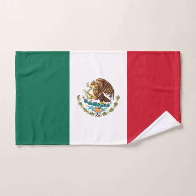 Hand Towel with Flag of Mexico (Hand Towel)