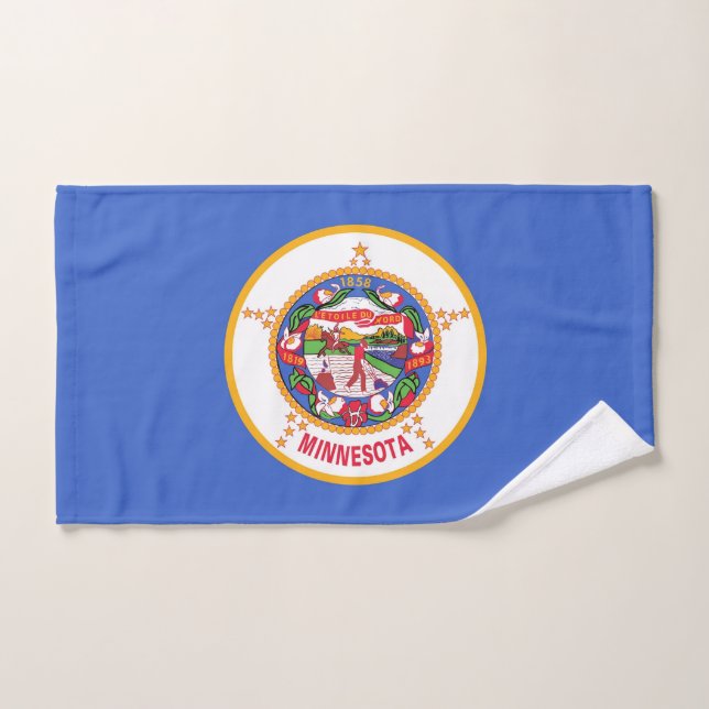 Hand Towel with Flag of Minnesota State, USA (Hand Towel)