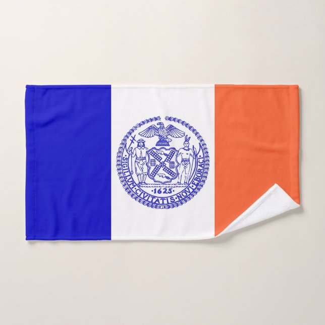 Hand Towel with Flag of New York City, USA (Hand Towel)