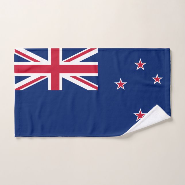 Hand Towel with Flag of New Zealand (Hand Towel)