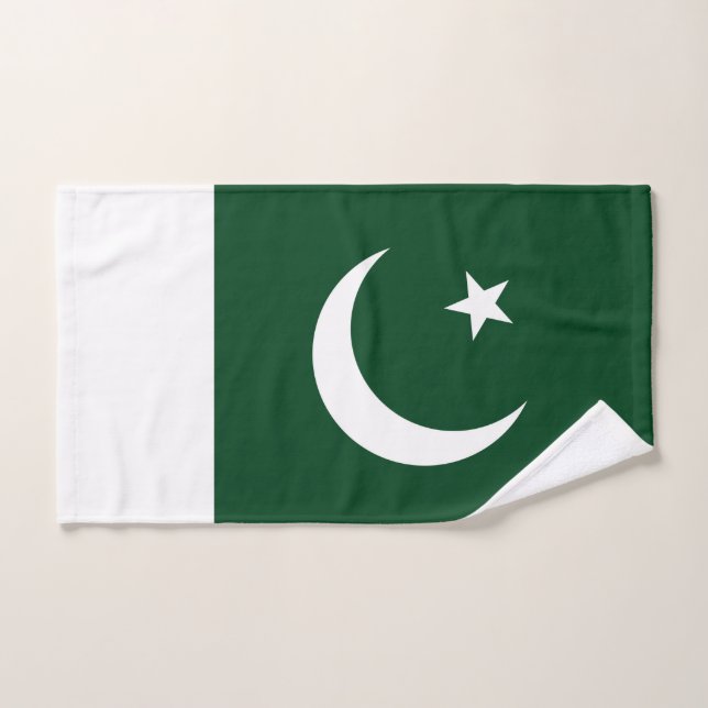 Hand Towel with Flag of Pakistan (Hand Towel)