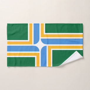 Hand Towel with Flag of Portland City, USA