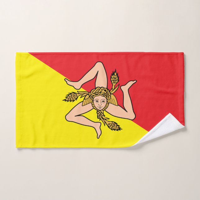 Hand Towel with Flag of Sicily (Hand Towel)