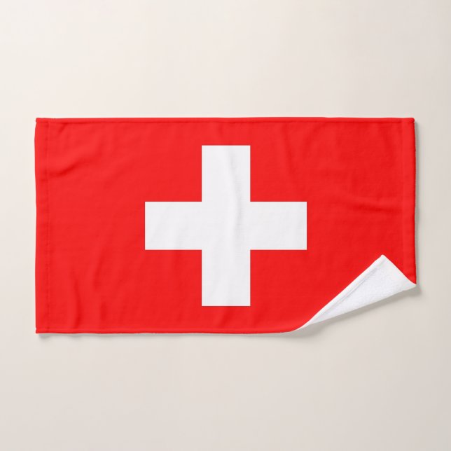 Hand Towel with Flag of Switzerland (Hand Towel)
