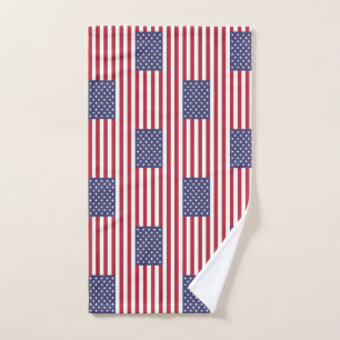 Hand Towel with Flag of United States of America