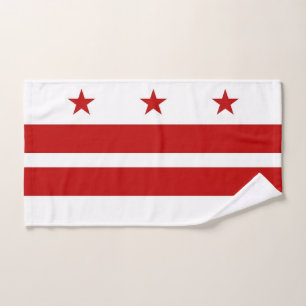 Hand Towel with Flag of Washington DC, USA